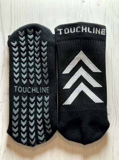 Touchline Black Grip Socks (3 pairs)